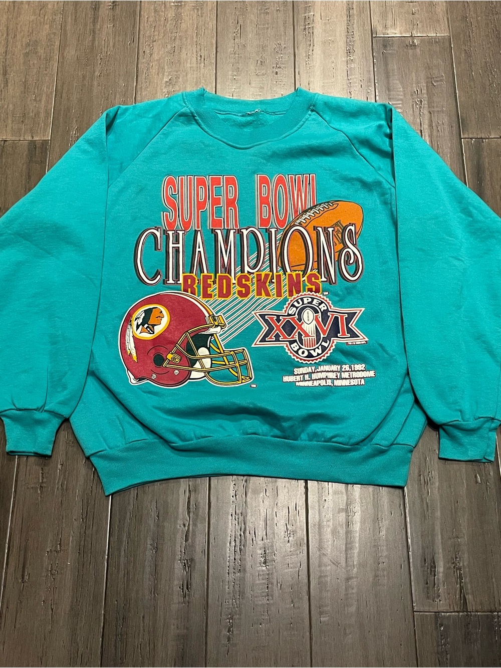Vintage 1992 Washington Football Super Bowl XXVI Crewneck Sweatshirt 90s NFL